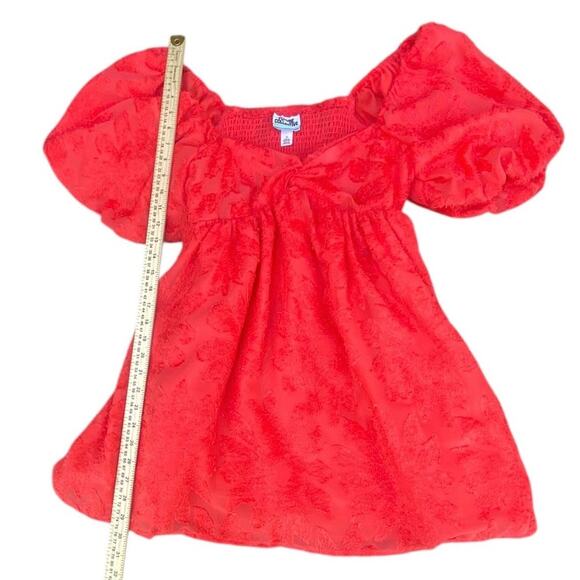 Future Collective x Gabriella Karefa-Johnson Orange Puff Sleeve Dress M Target - Picture 3 of 7